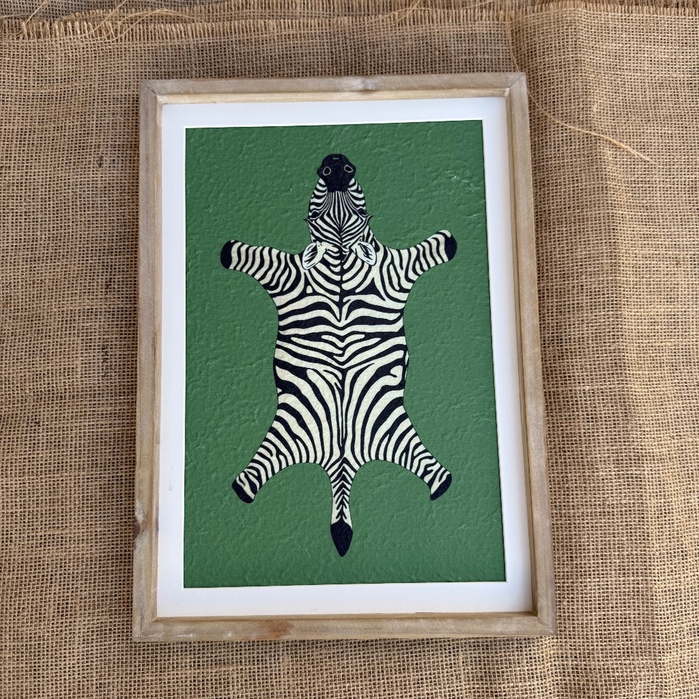 Framed Zebra Print